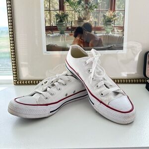 Converse White and Red Women's Sneakers